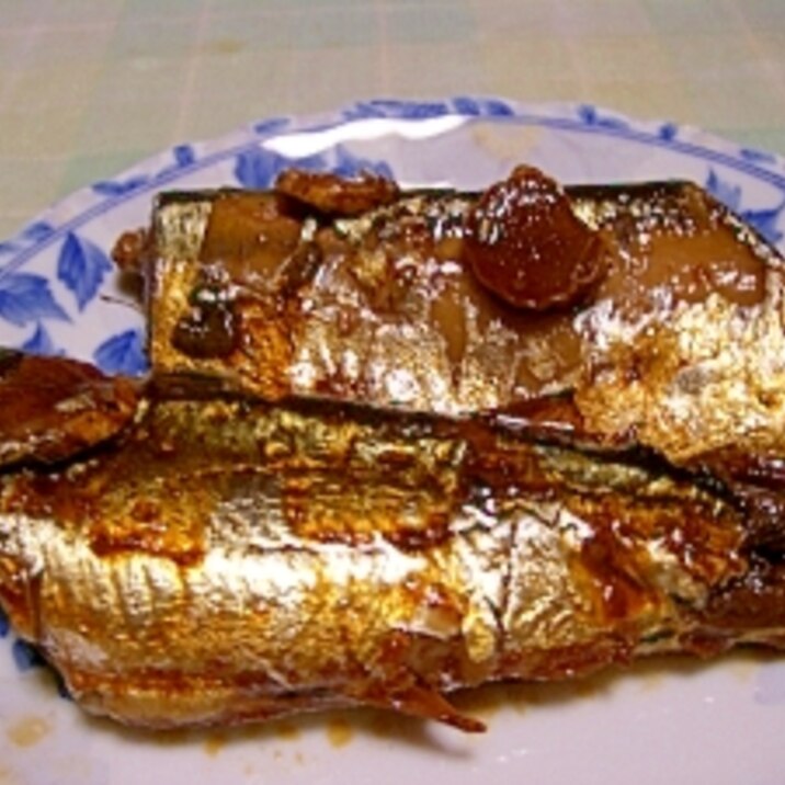 圧力鍋で　秋刀魚の骨まで食べれる♪甘辛生姜煮